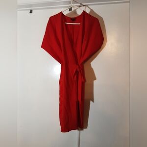 Topshop Vibrant Red Women's Wrap Dress